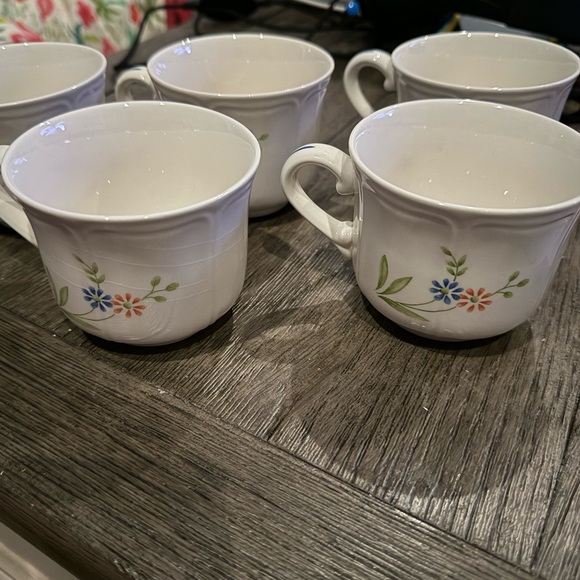 Country French Ironstone Teacups - Picture 3 of 4